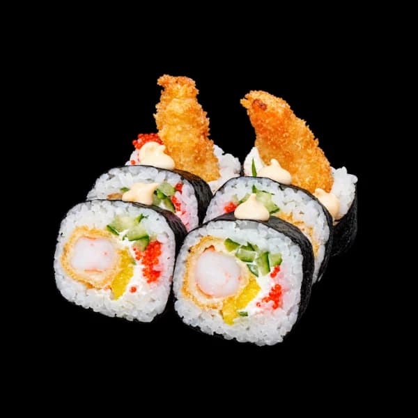 Futomaki z krewetką w tempurze